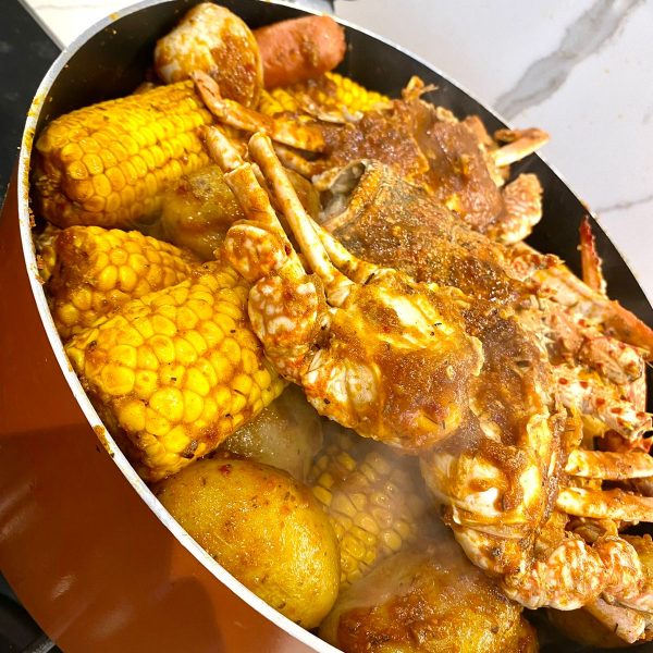 Sea Food Platter with Corn